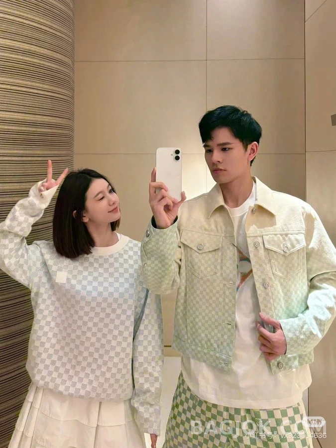 루이비통 루이비통 그라데이션 체커보드 데님 자켓 상세 이미지