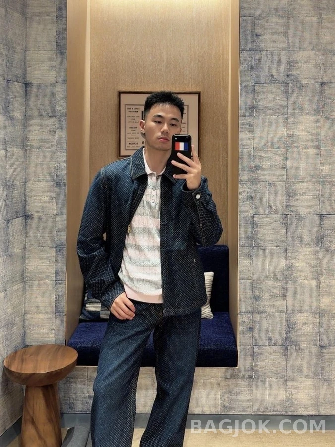 루이비통 루이비통 나노그램 리플렉티브 데님 자켓 상세 이미지