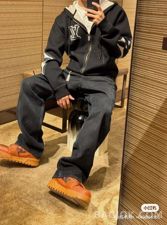 루이비통 루이비통 다미에 자카드 워싱 데님 팬츠 상세 이미지