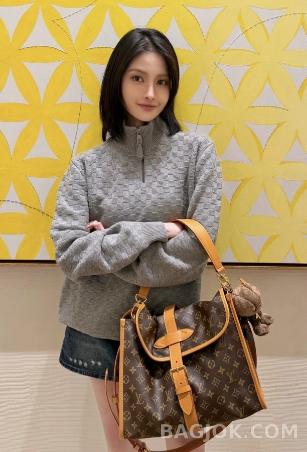 루이비통 루이비통 다미에 패턴 하프집업 니트 상세 이미지