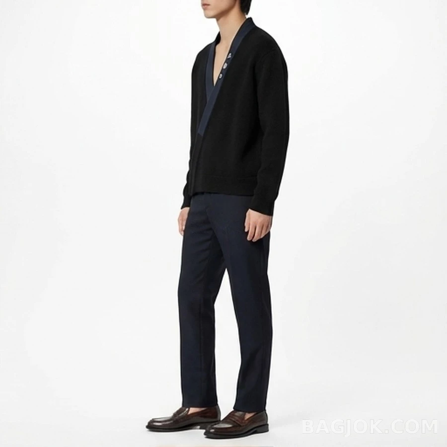 루이비통 루이비통 두꺼운 바늘 인타르시아 가디건 상세 이미지