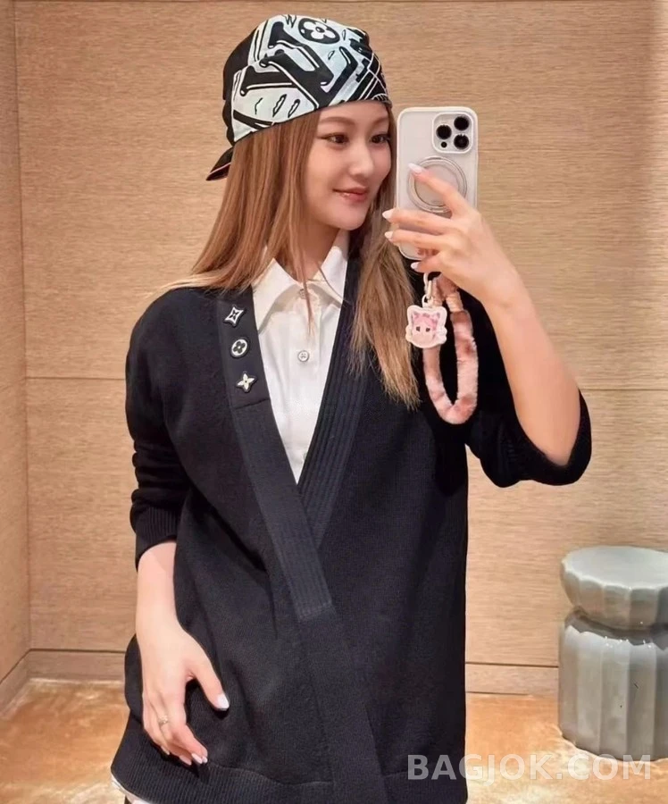 루이비통 루이비통 두꺼운 바늘 인타르시아 가디건 상세 이미지