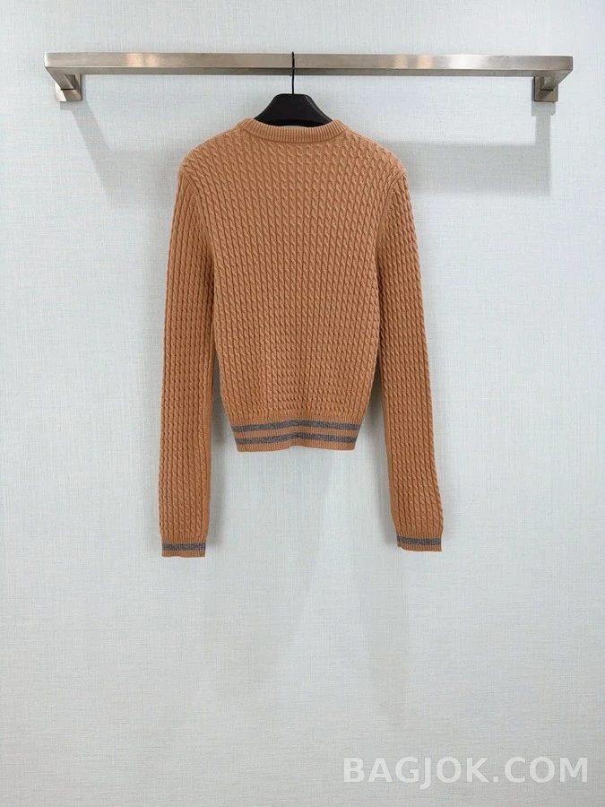 루이비통 루이비통 드로스트링 꽈배기 울 스웨터 상세 이미지