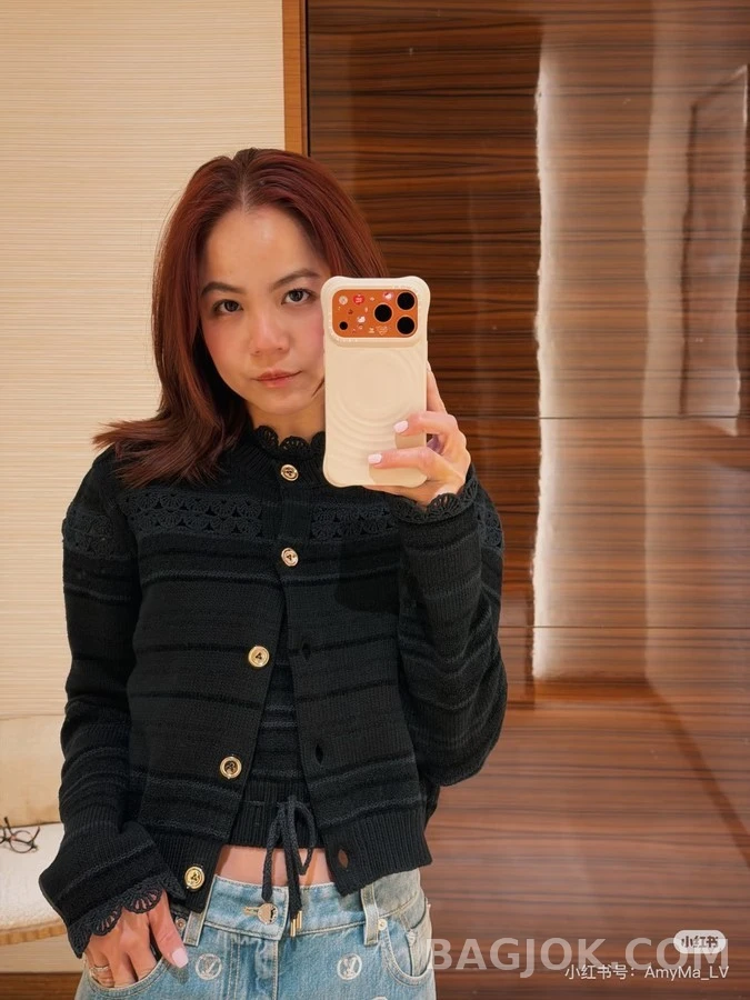 루이비통 루이비통 레이스 크롭 가디건 상세 이미지