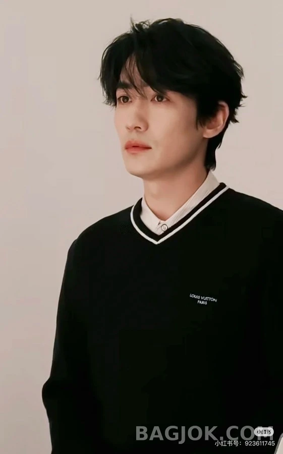 루이비통 루이비통 레터링 배색 V넥 니트 스웨터 상세 이미지