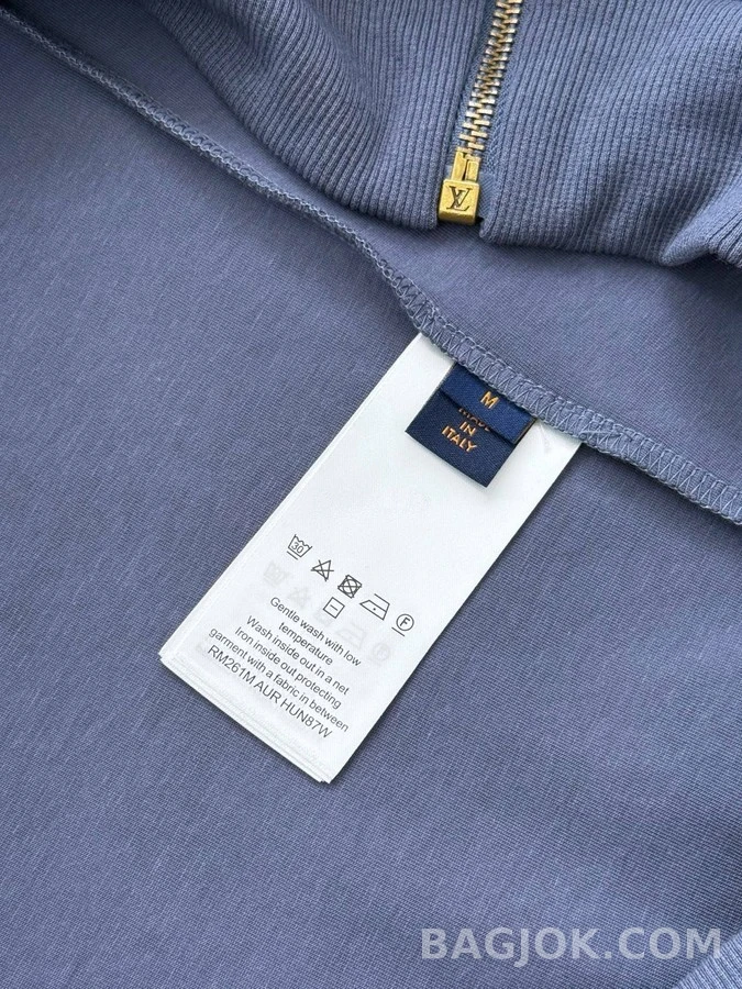 루이비통 루이비통 레터링 자수 진주 드로스트링 후드 집업 상세 이미지