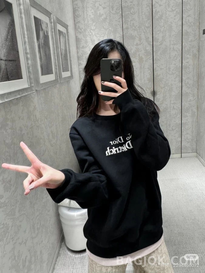 디올 디올 No No Dietrich 레터링 맨투맨 상세 이미지