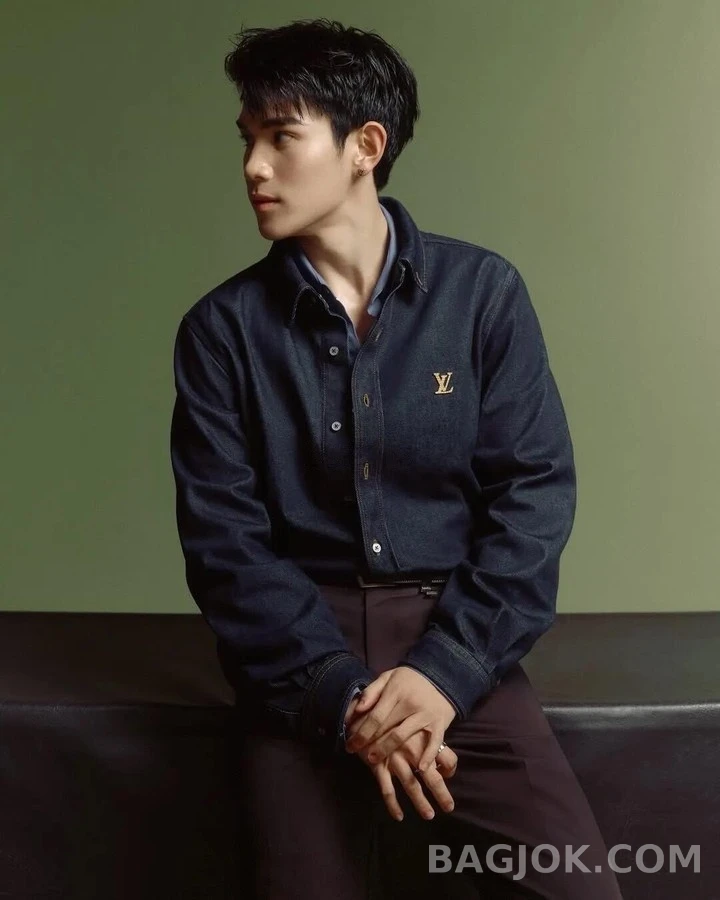 루이비통 루이비통 로고 데님 셔츠 상세 이미지