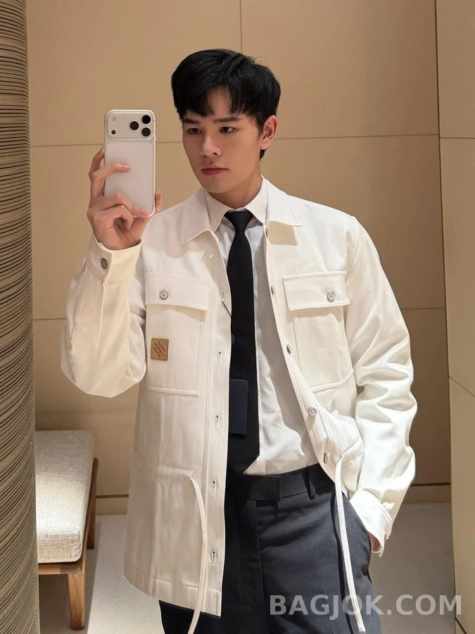 루이비통 루이비통 로고 드로스트링 셔츠 재킷 상세 이미지
