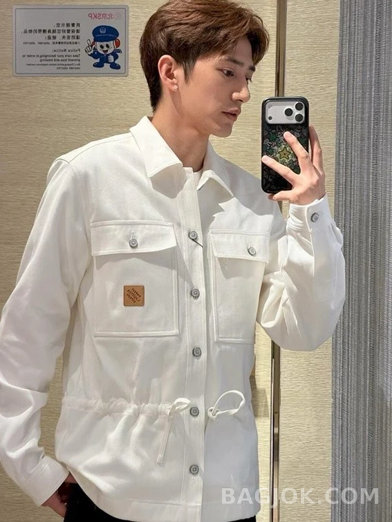 루이비통 루이비통 로고 드로스트링 셔츠 재킷 상세 이미지
