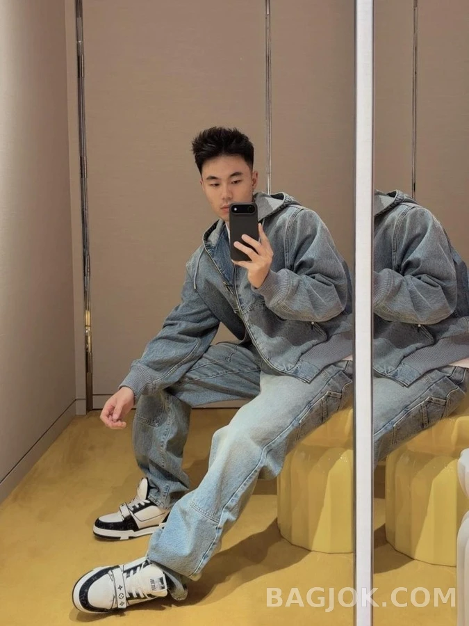 루이비통 루이비통 로고 워크웨어 데님 팬츠 상세 이미지