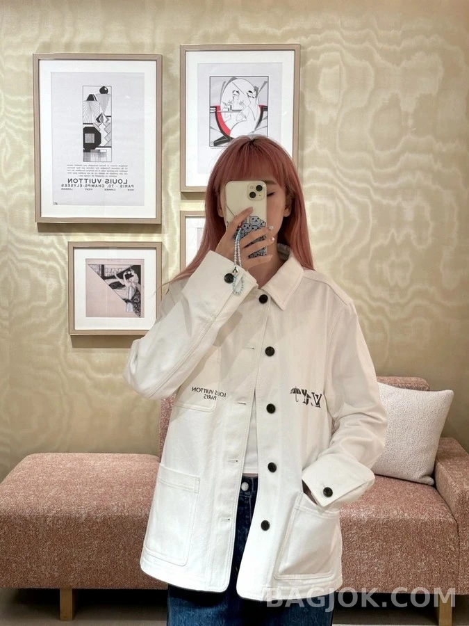 루이비통 루이비통 로고 프린트 워크 셔츠 상세 이미지