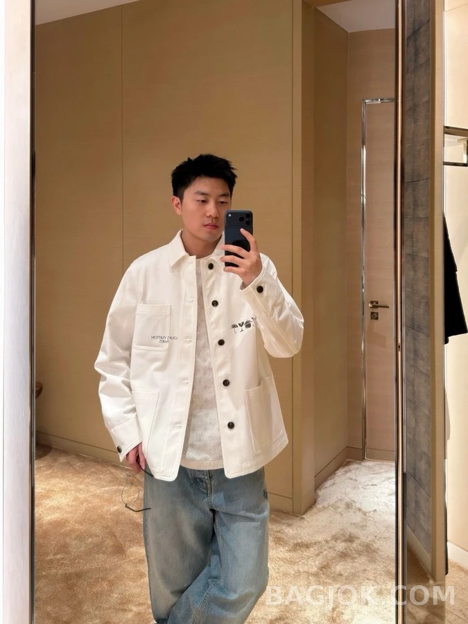 루이비통 루이비통 로고 프린트 워크 셔츠 상세 이미지