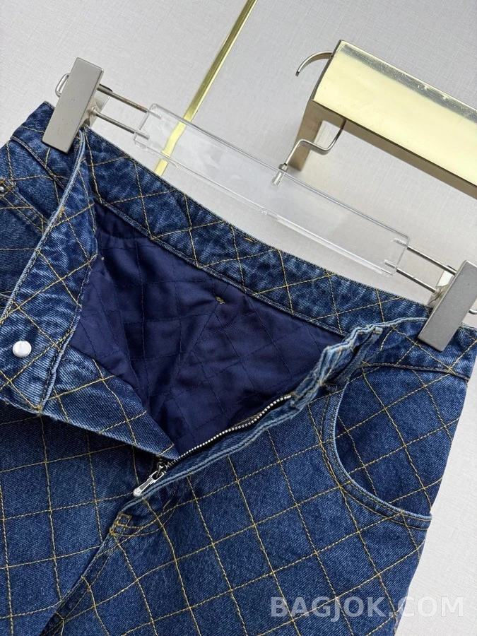 루이비통 루이비통 마름모 퀼팅 데님 팬츠 상세 이미지