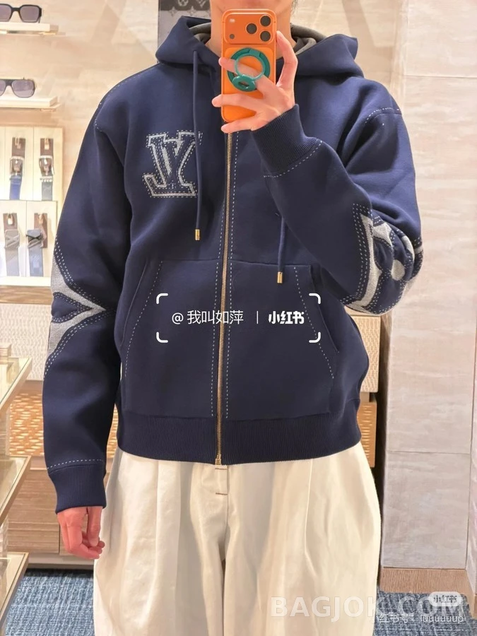 루이비통 루이비통 면 연결 후드 집업 상세 이미지
