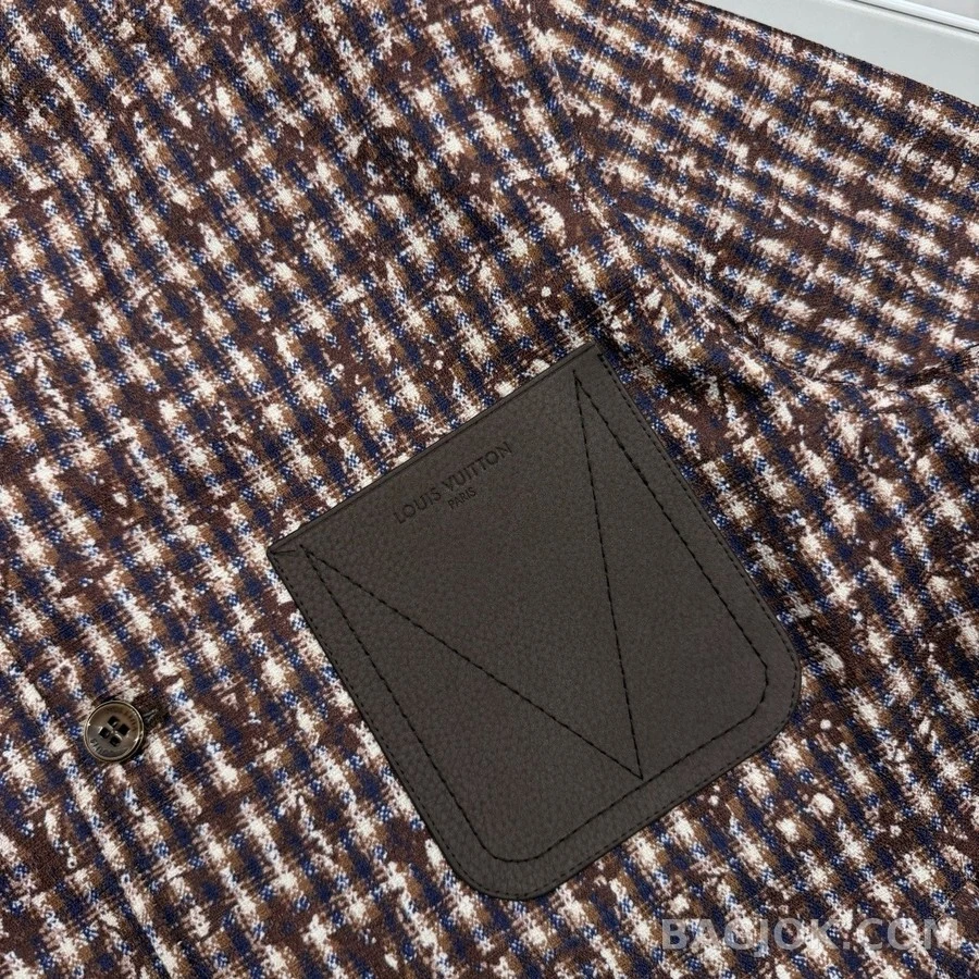 루이비통 루이비통 모노그램 격자 라운드넥 재킷 상세 이미지