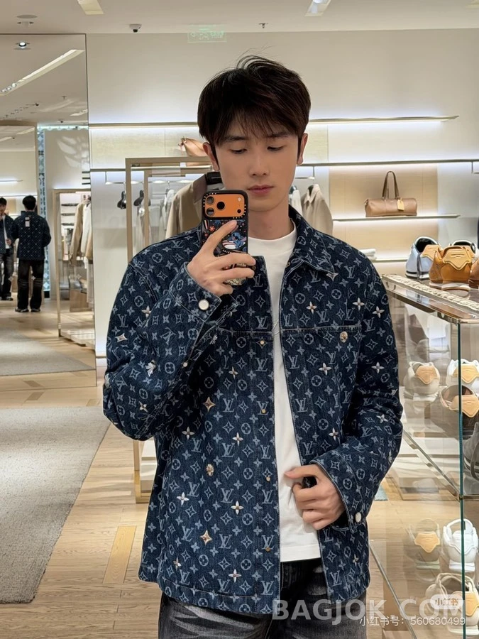 루이비통 루이비통 모노그램 데이지 자수 데님 자켓 상세 이미지