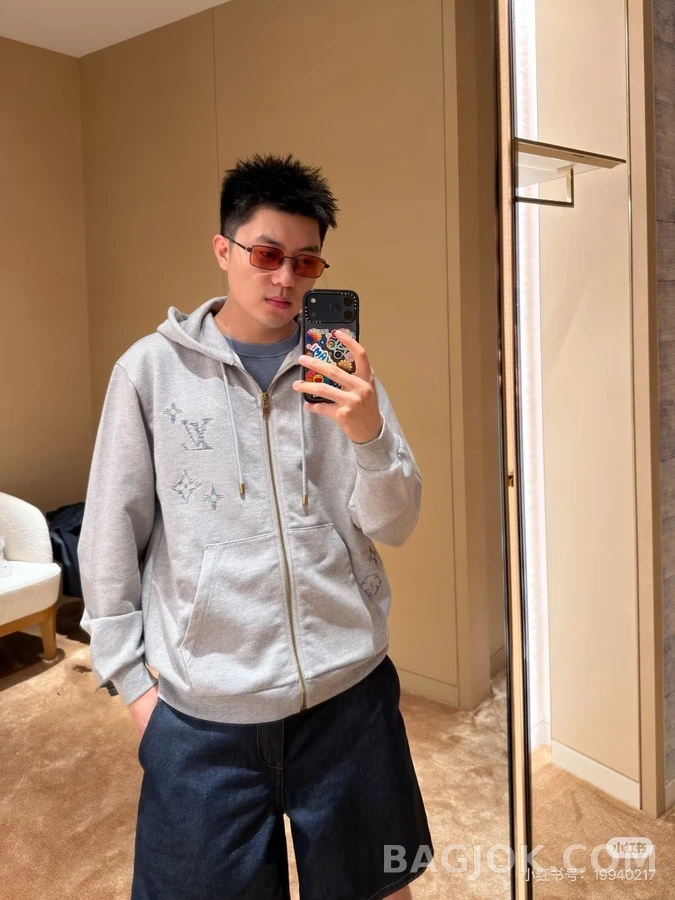 루이비통 루이비통 엠브로이더드 시그니처 지퍼 후디 상세 이미지