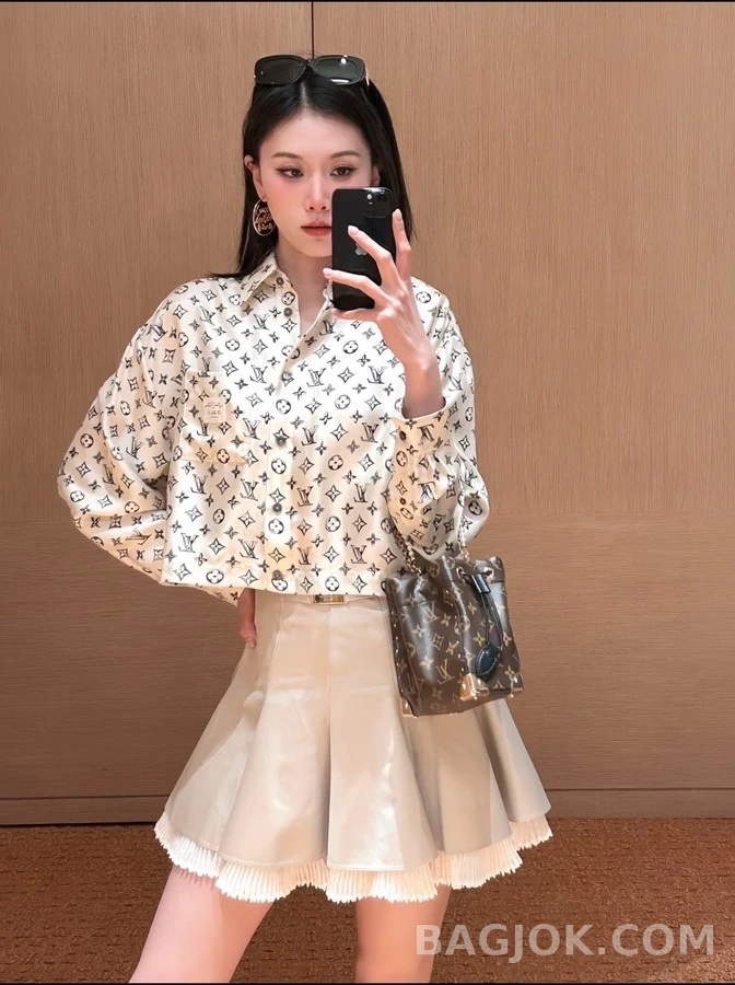 루이비통 루이비통 모노그램 실크 셔츠 상세 이미지
