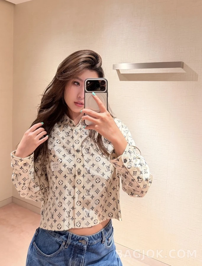 루이비통 루이비통 모노그램 실크 셔츠 상세 이미지