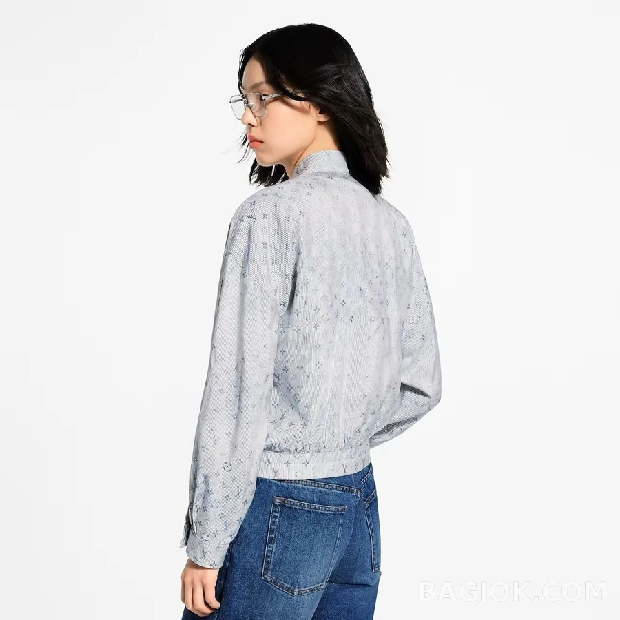 루이비통 루이비통 모노그램 워시드 실크 자켓 상세 이미지