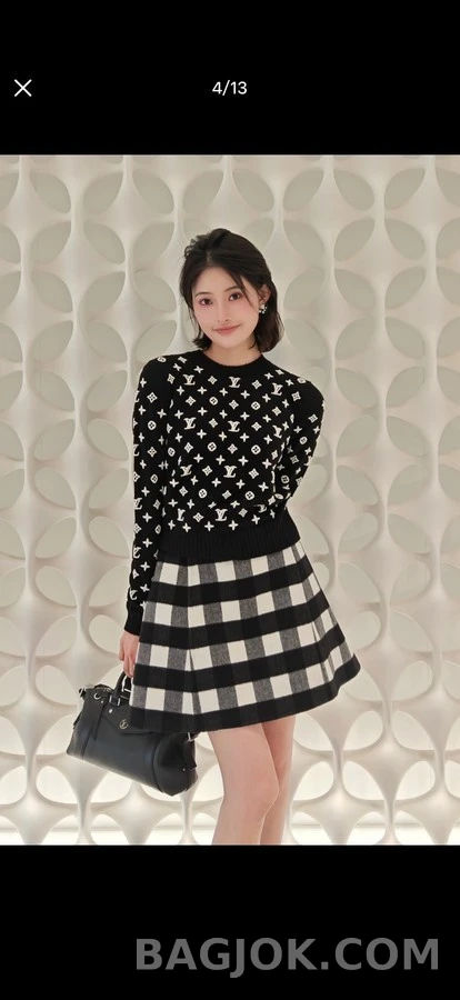 루이비통 루이비통 모노그램 자수 니트 스웨터 상세 이미지
