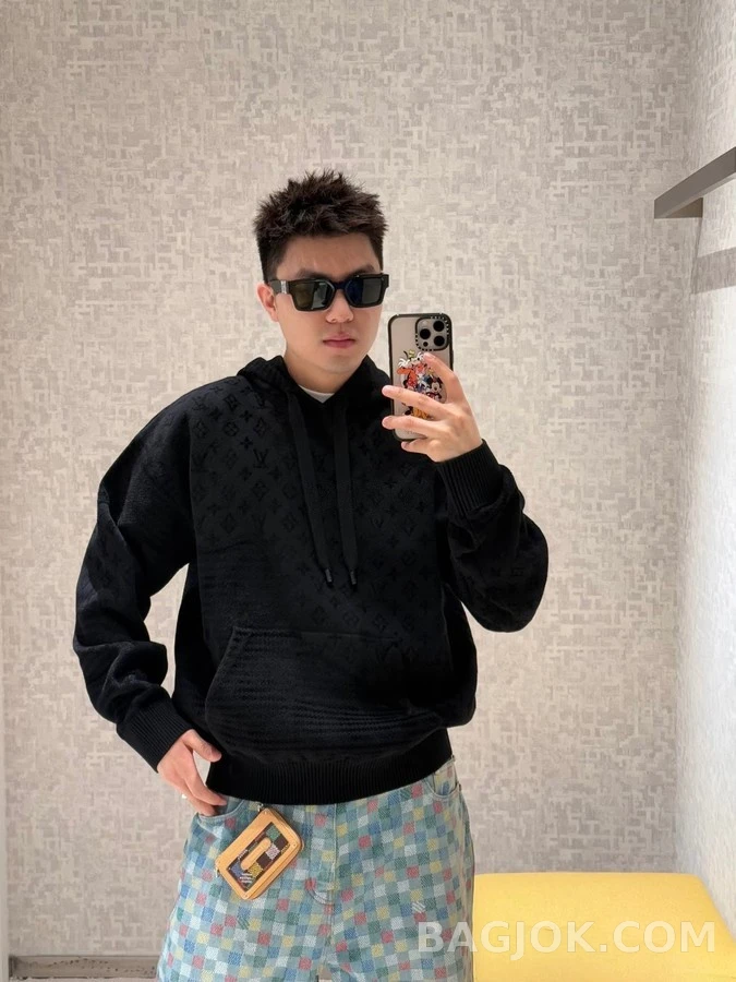 루이비통 루이비통 모노그램 자카드 니트 후드 상세 이미지