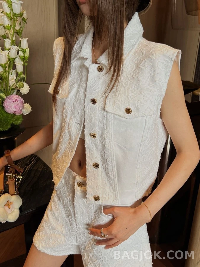 루이비통 루이비통 모노그램 자카드 데님 베스트 상세 이미지