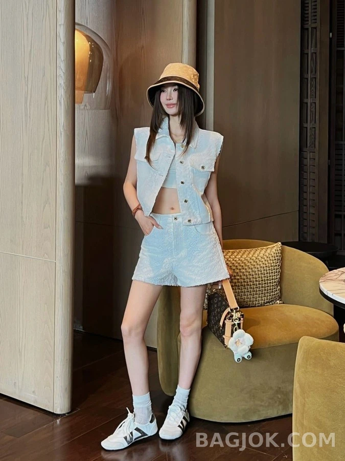 루이비통 루이비통 모노그램 자카드 데님 베스트 상세 이미지