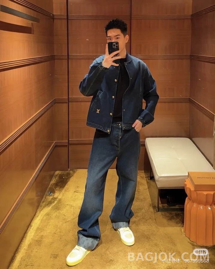 루이비통 루이비통 모노그램 턴업 데님 팬츠 상세 이미지