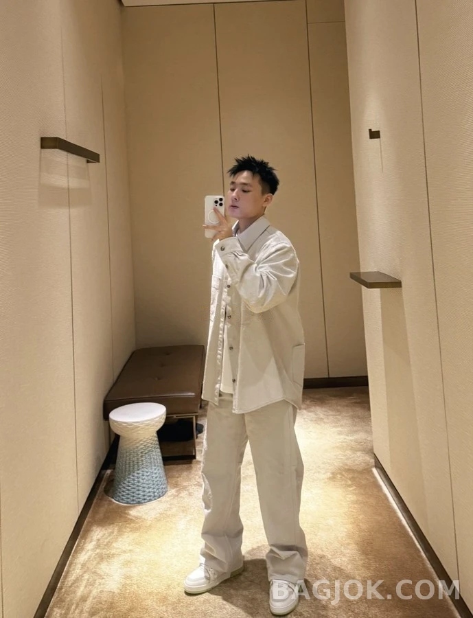 루이비통 루이비통 모노그램 텍스처 데님 셔츠 상세 이미지