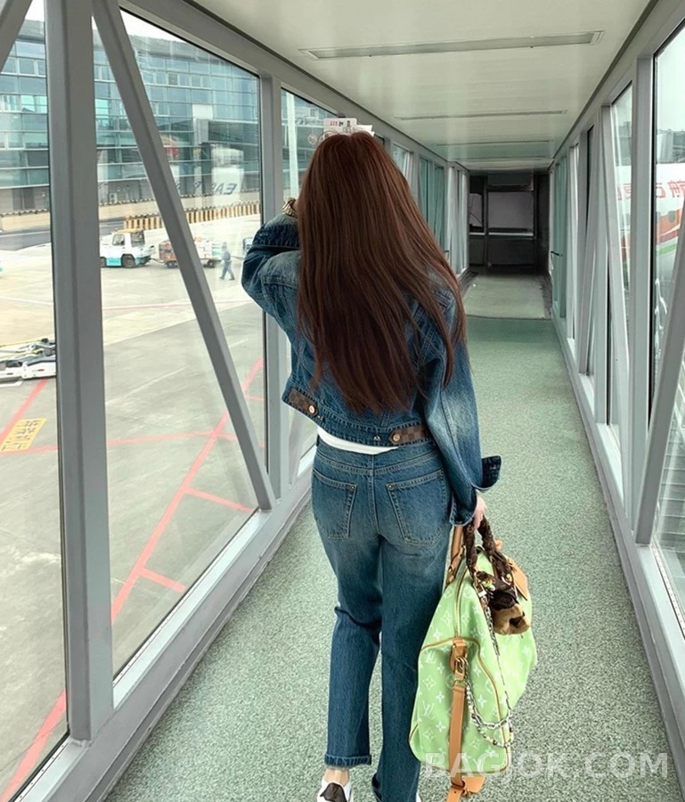 루이비통 루이비통 모노그램 패치 스트레이트 팬츠 상세 이미지