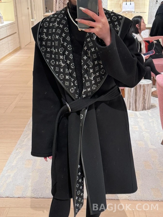 루이비통 루이비통 모노그램 패턴 후드 코트 상세 이미지