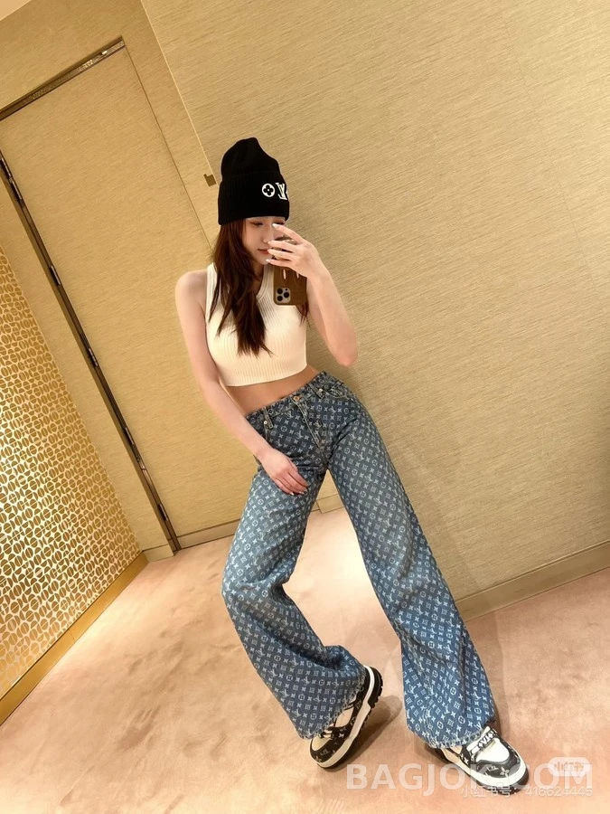 루이비통 루이비통 모노그램 플레어 데님 팬츠 상세 이미지
