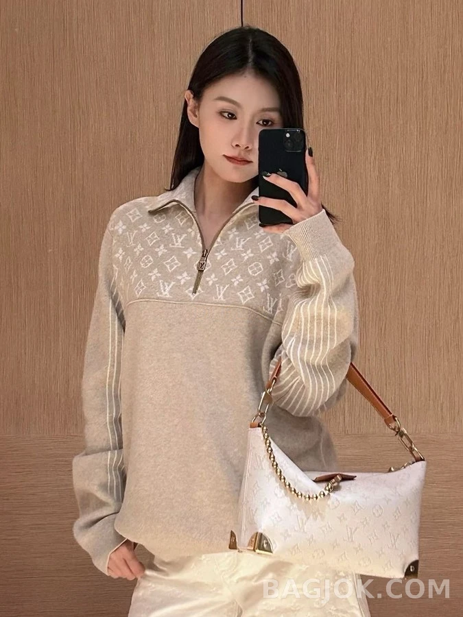 루이비통 루이비통 모노그램 하프 집업 니트 상세 이미지