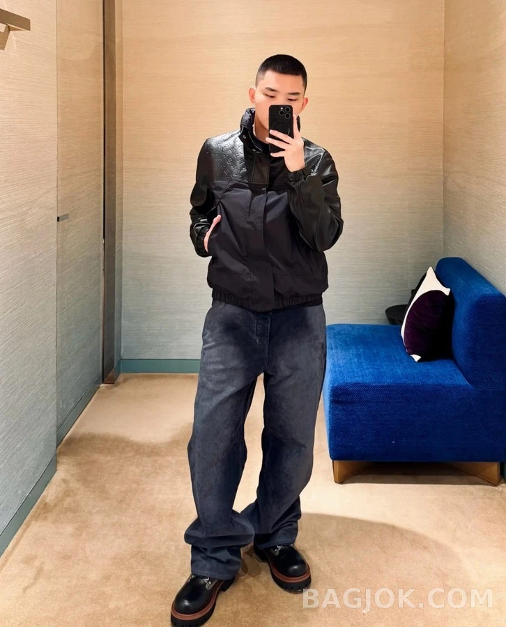 루이비통 루이비통 모노그램 혼합 레더 방풍 자켓 상세 이미지
