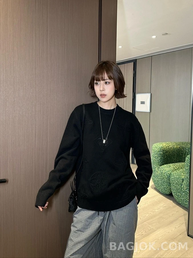 루이비통 루이비통 모노그램 镂空 니트 상세 이미지