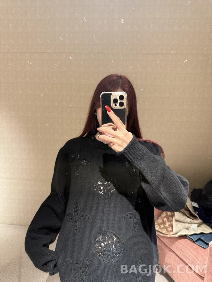 루이비통 루이비통 모노그램 镂空 니트 상세 이미지