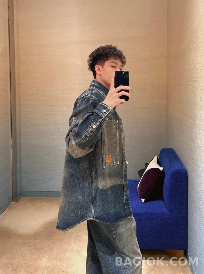 루이비통 루이비통 선페이드 데님 셔츠 상세 이미지