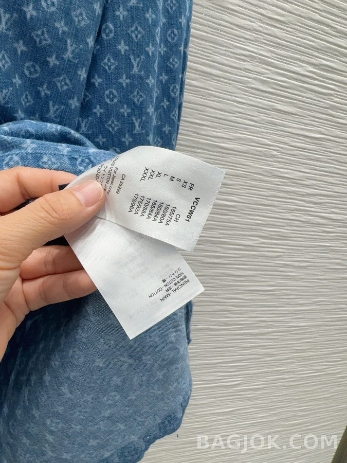 루이비통 루이비통 스캘럽 모노그램 데님 셔츠 상세 이미지