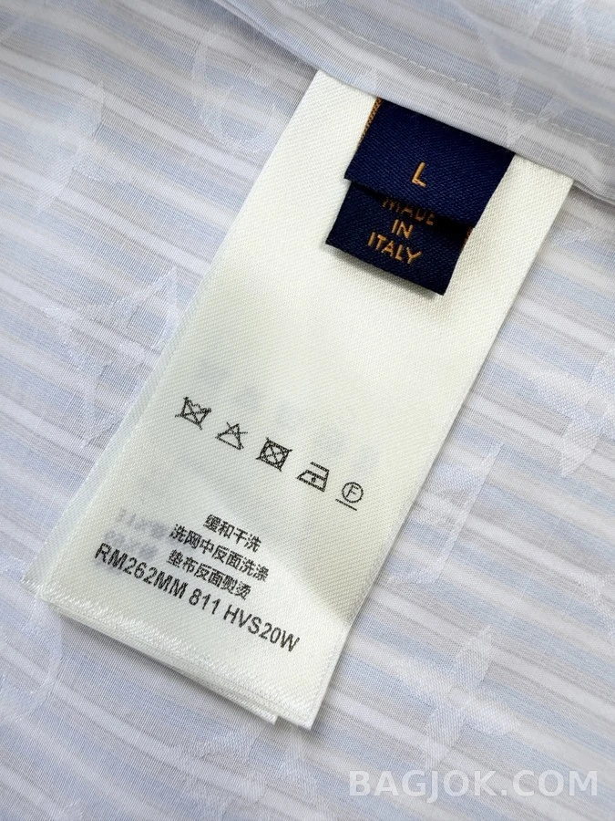 루이비통 루이비통 스트라이프 자카드 파자마 셔츠 상세 이미지