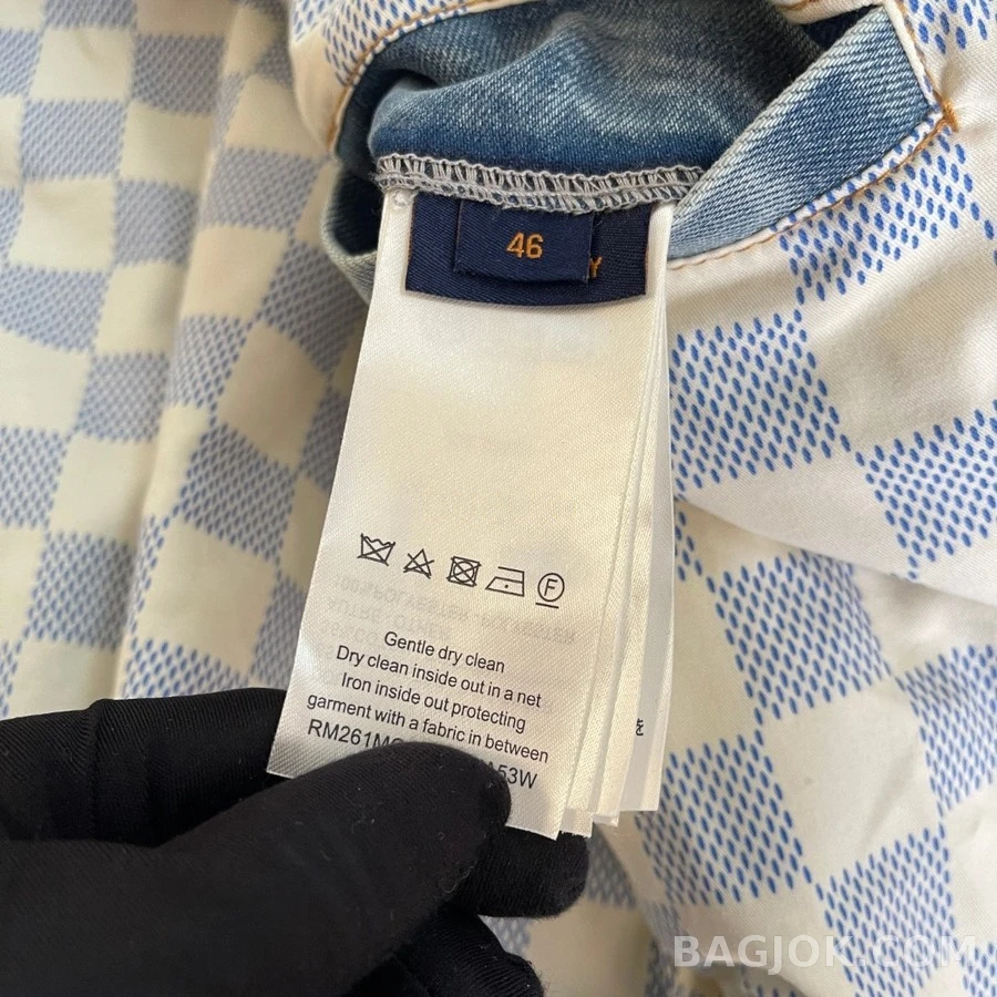 루이비통 루이비통 신상 스티치 로고 후드 데님 재킷 상세 이미지