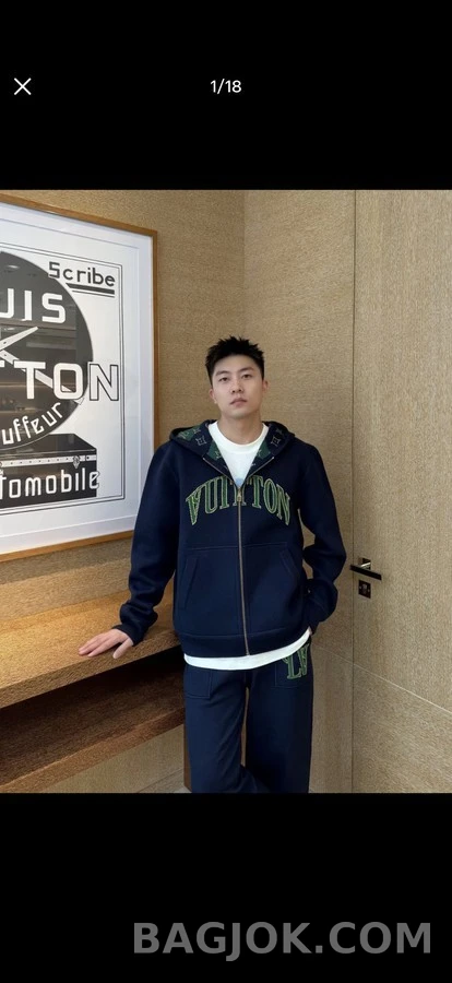 루이비통 루이비통 양면 착용 양모 혼방 집업 후드 상세 이미지