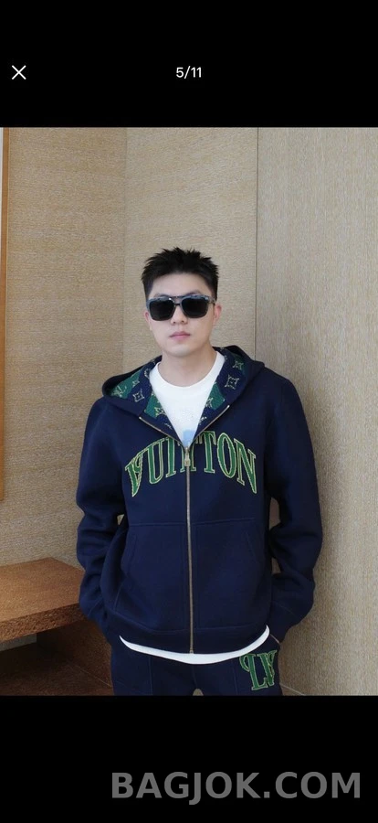 루이비통 루이비통 양면 착용 양모 혼방 집업 후드 상세 이미지