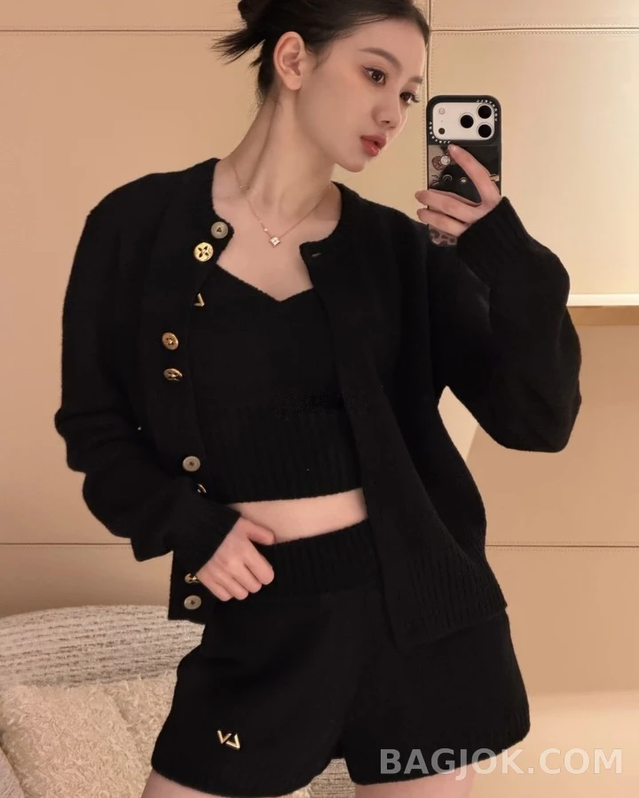 루이비통 루이비통 울 니트 케이프 상세 이미지