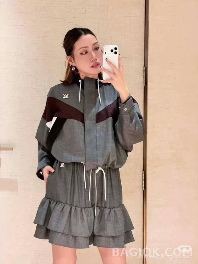 루이비통 루이비통 자수 러플 스커트 상세 이미지