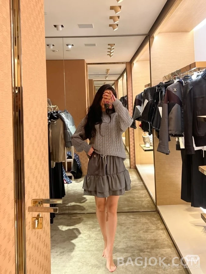 루이비통 루이비통 자수 러플 스커트 상세 이미지
