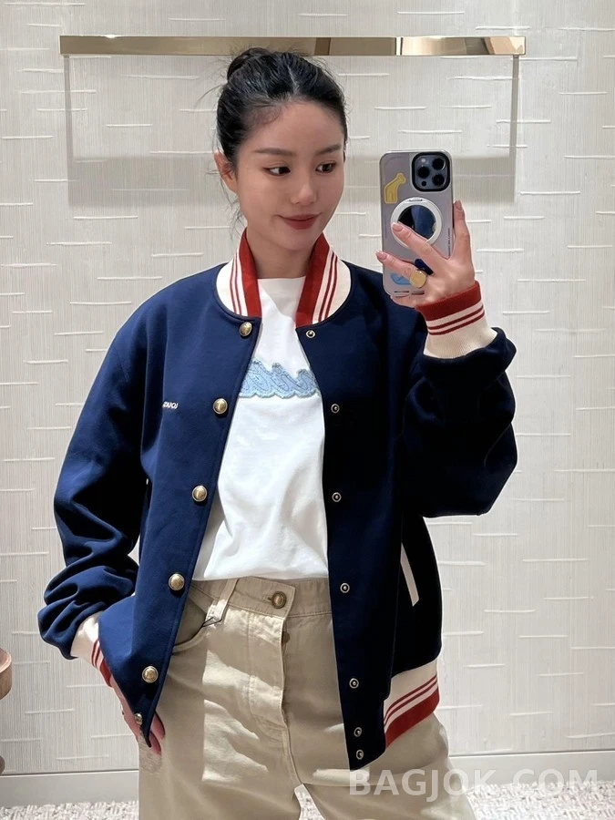 루이비통 루이비통 자수 로고 야구 자켓 상세 이미지