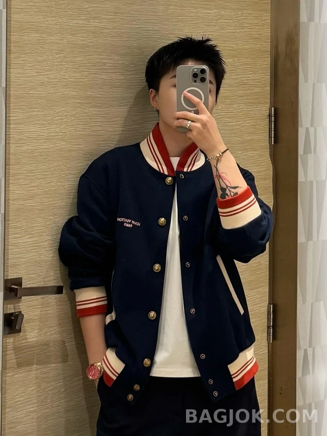 루이비통 루이비통 자수 로고 야구 자켓 상세 이미지
