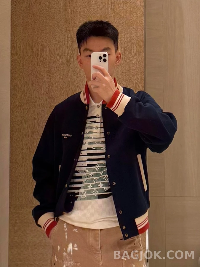 루이비통 루이비통 자수 로고 야구 자켓 상세 이미지